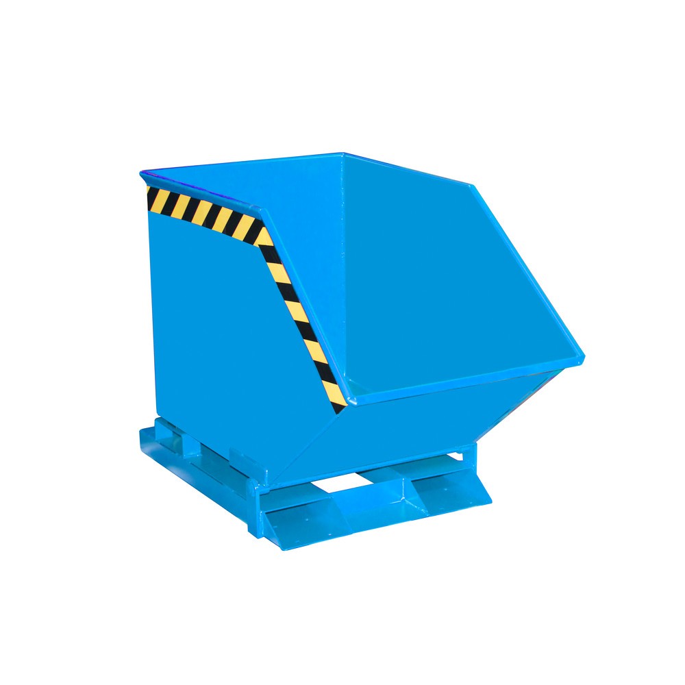 Imagen del producto: Bauer® Cubeta con mecanismo de vuelco, en forma de caja, pintada, volumen 0,25 m³, RAL 5012 azul luminoso