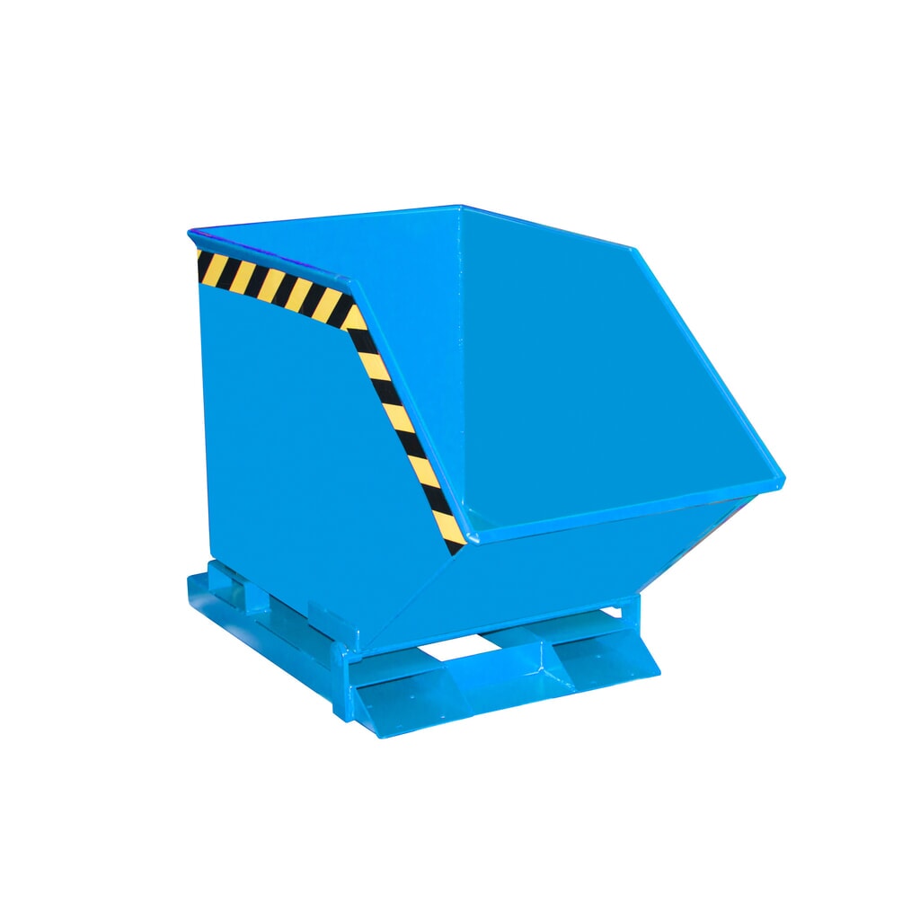 Bauer® Cubeta con mecanismo de vuelco, en forma de caja, pintada, volumen 0,25 m³, RAL 5012 azul luminoso Imagen del producto: Bauer® Cubeta con mecanismo de vuelco, en forma de caja, pintada, volumen 0,25 m³, RAL 5012 azul luminoso