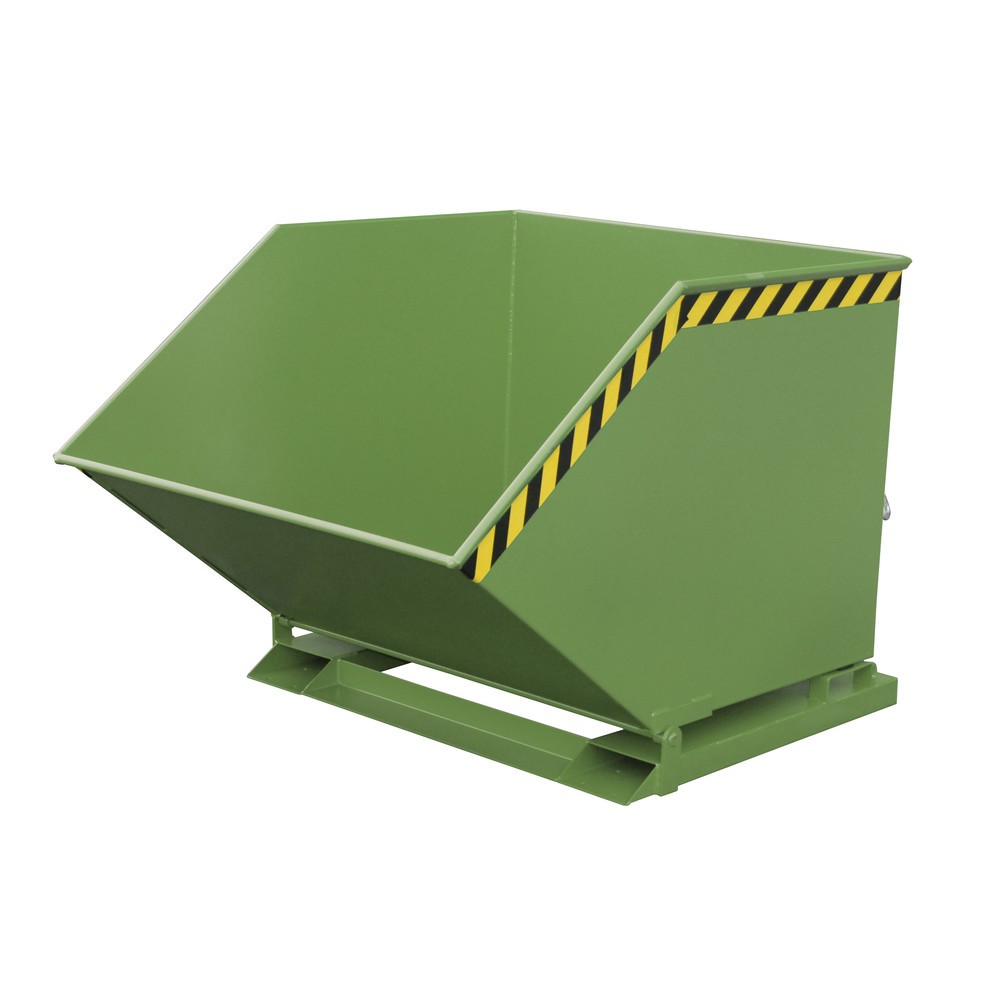Imagen del producto: Bauer® Cubeta con mecanismo de vuelco, en forma de caja, pintada, volumen 1 m³, RAL 6011 verde reseda