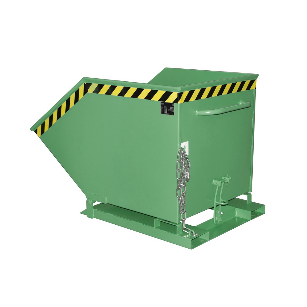 Imagen del producto: Bauer® volquete to de inclinación, hueco en forma de caja, pintado, volumen 0,6 m³, RAL 6011 verde reseda