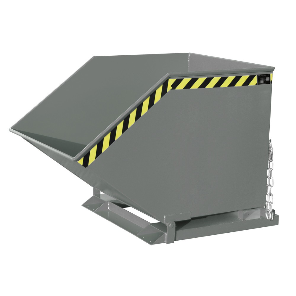 Imagen del producto: Bauer® Cubeta con mecanismo de vuelco, en forma de caja, pintada, volumen 0,8 m³, RAL 7005 gris ratón