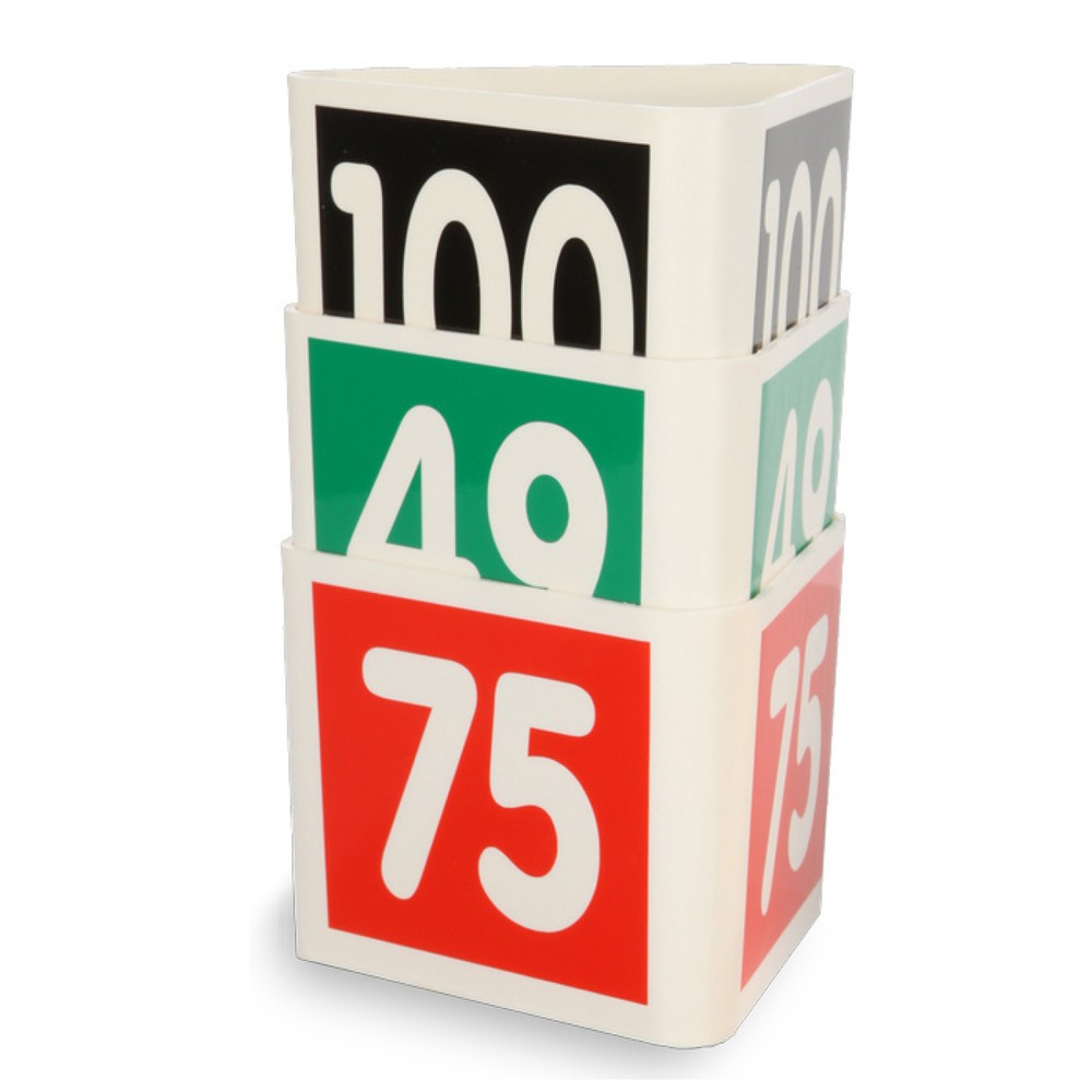 Número de imagen del producto 1: Cubo con números, numeración 76-100, rojo