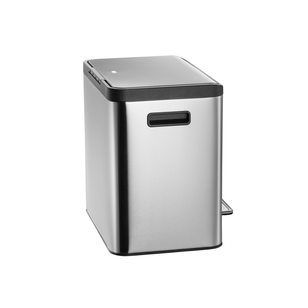 Número de imagen del producto 9: EcoCasa - Cubo de basura con pedal (15 + 15 L, acero inoxidable mate)