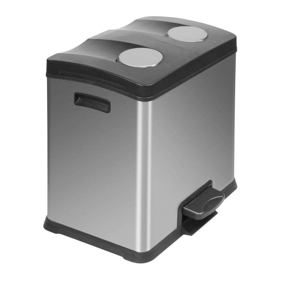 Imagen del producto: Rejoice - Cubo de basura con pedal (2 x 12 litros acero inoxidable mate)