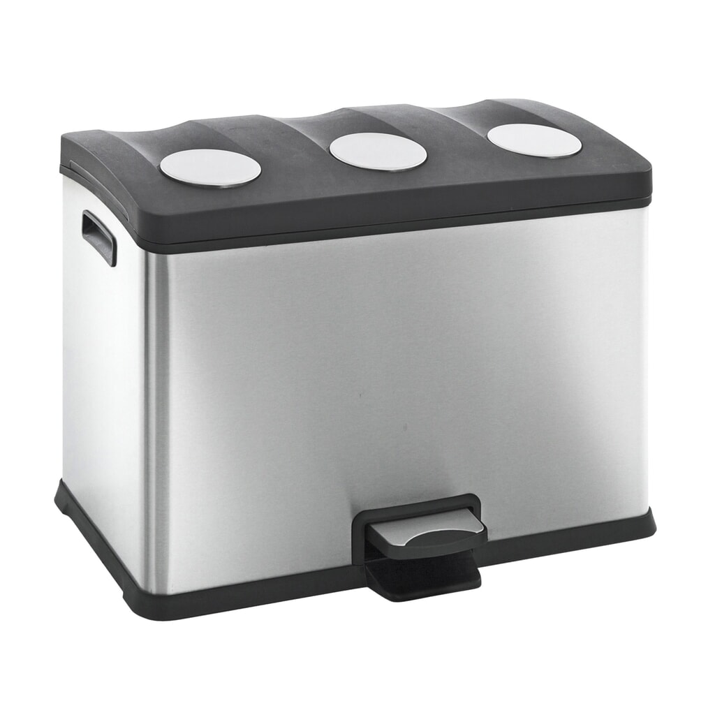Número de imagen del producto 1: Rejoice - Cubo de basura con pedal (3 x 12 litros acero inoxidable mate)