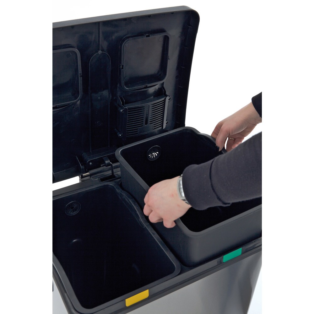 Número de imagen del producto 5: Rejoice - Cubo de basura con pedal (30 litros, acero inoxidable mate)
