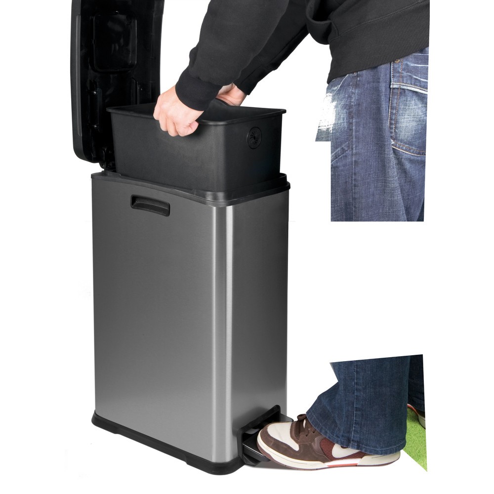 Número de imagen del producto 6: Rejoice Step - Cubo de basura con pedal (30 L, acero inoxidable mate)