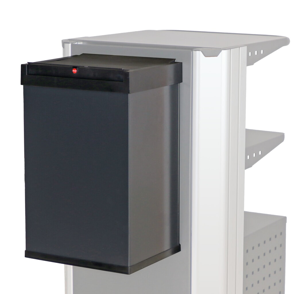 Cubo de basura de 40 litros para puesto de trabajo móvil Jungheinrich Imagen del producto: Cubo de basura de 40 litros para puesto de trabajo móvil Jungheinrich