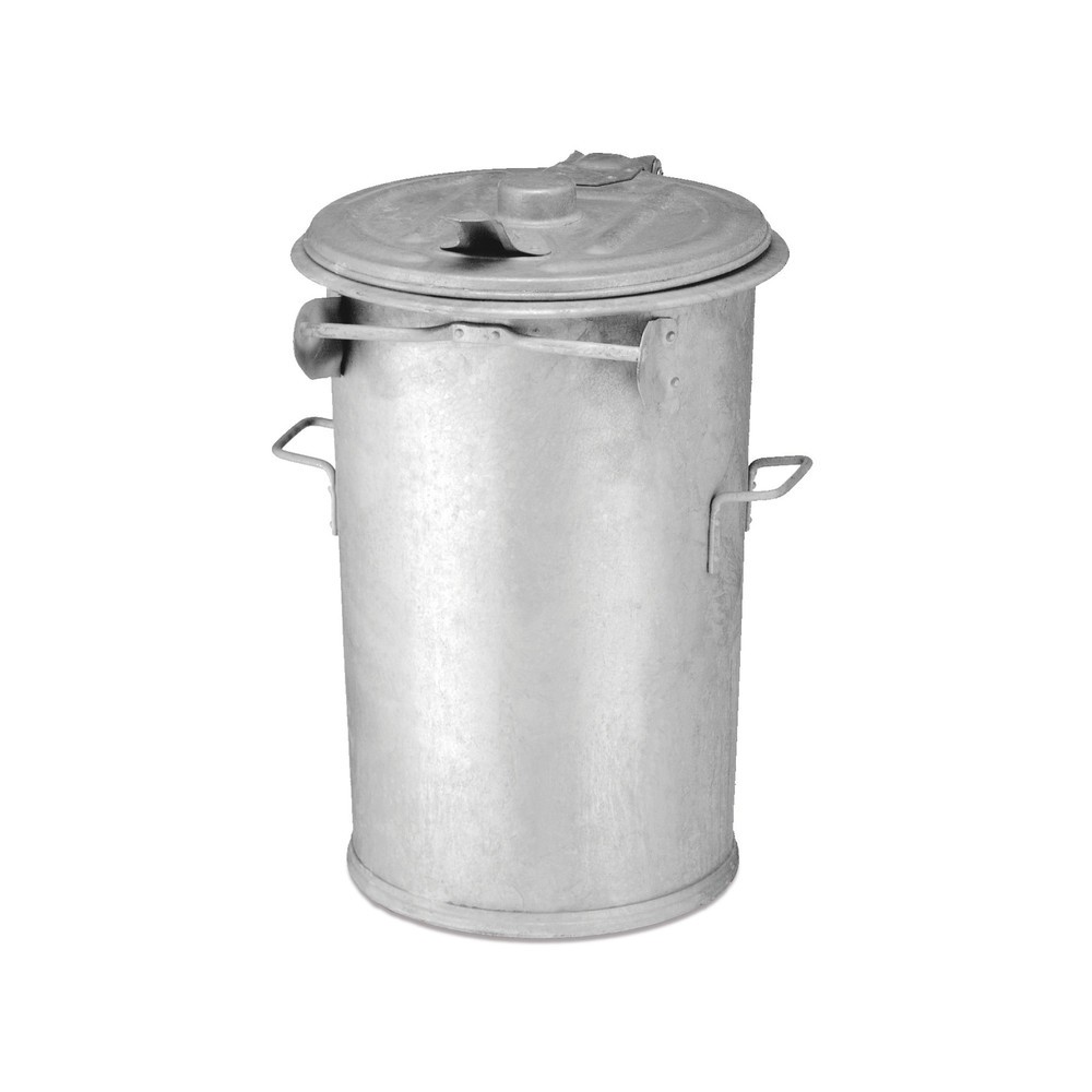 Imagen del producto: Cubo de basura de chapa de acero, 90 litros, galvanizado en caliente