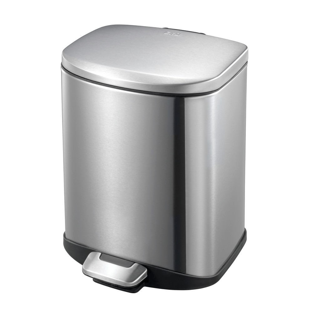 Número de imagen del producto 1: Della - Cubo de basura (6 L, acero inoxidable mate)