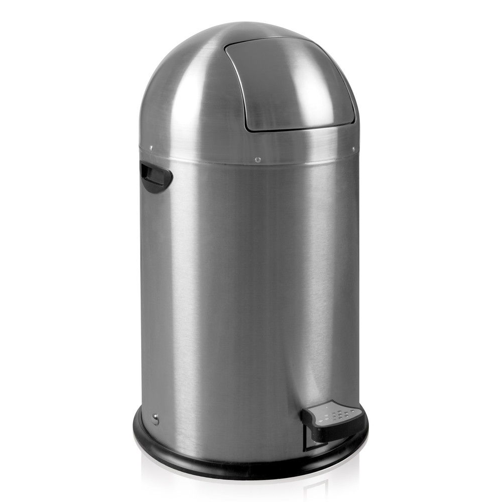 Número de imagen del producto 1: cubo de residuos con pedal de 33 litros de acero inoxidable mate