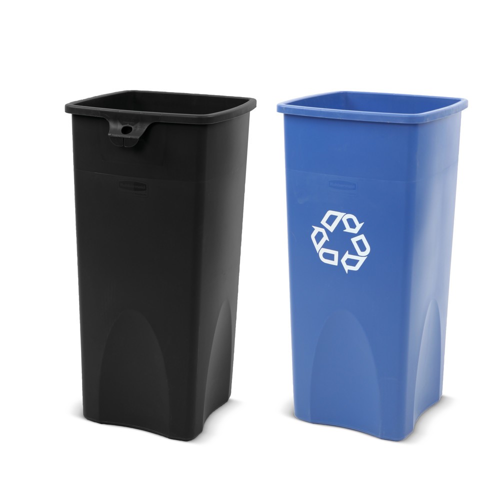 Número de imagen del producto 2: Cubo de reciclaje Rubbermaid®, 87 litros, gris