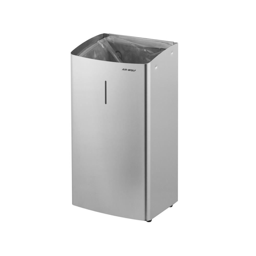 Imagen del producto: Cubo de residuos Air-Wolf, 27 litros de volumen, de acero inoxidable cepillado