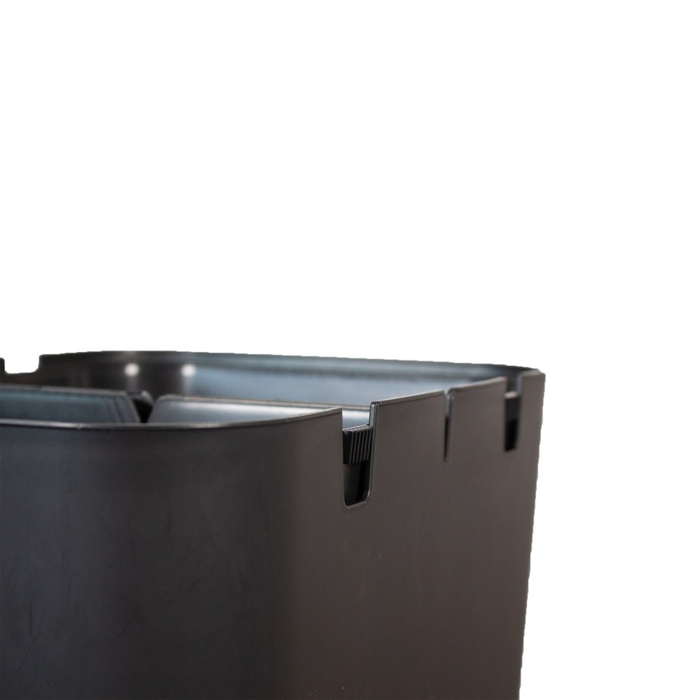 Número de imagen del producto 6: Cubo de residuos BON TON Circubin de polipropileno 100% reciclado de 2 x 20 litros abierto antracita