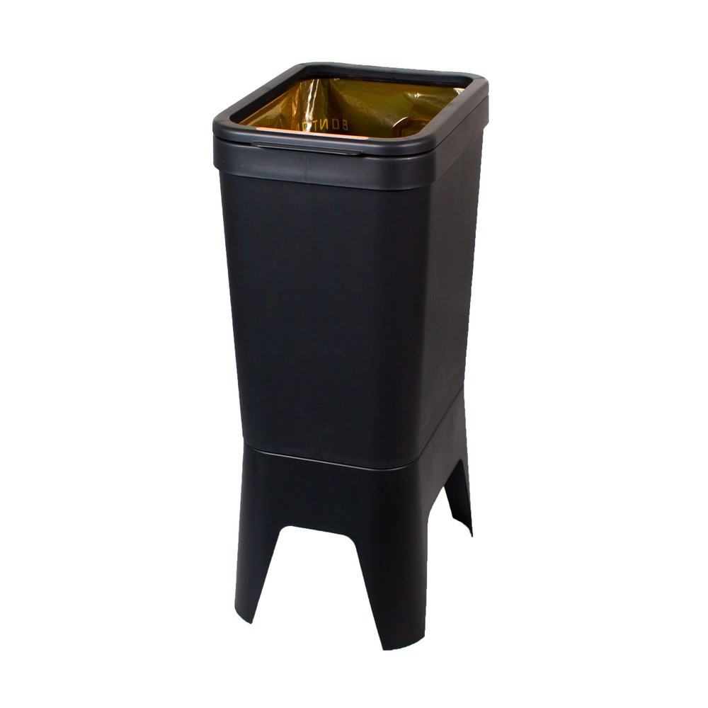 Imagen del producto: Cubo de residuos BON TON Circubin de polipropileno 100% reciclado, 40 litros, abierto, antracita