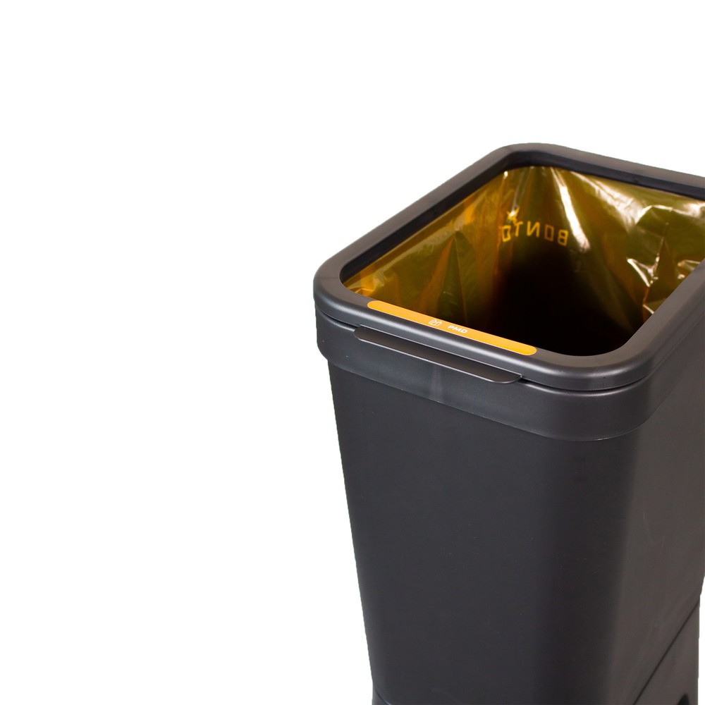 Número de imagen del producto 2: Cubo de residuos BON TON Circubin de polipropileno 100% reciclado, 40 litros, abierto, antracita
