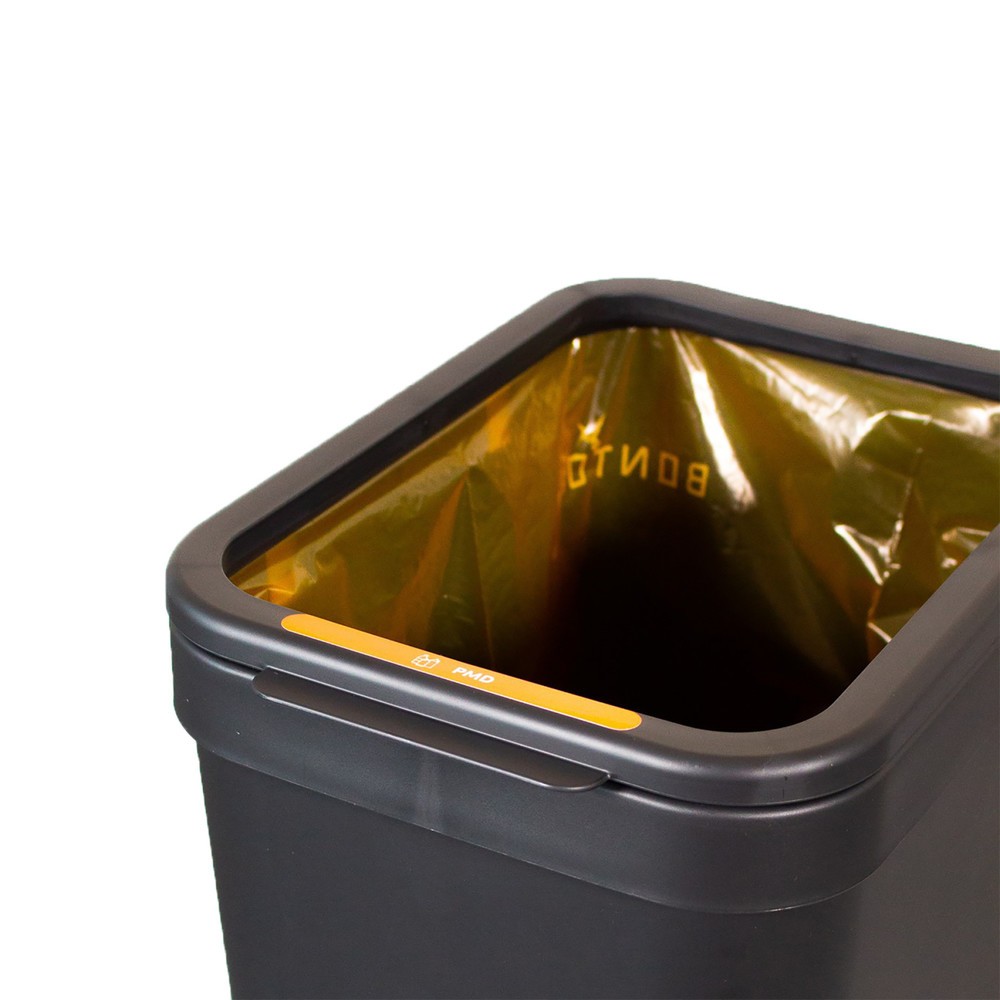 Número de imagen del producto 3: Cubo de residuos BON TON Circubin de polipropileno 100% reciclado, 40 litros, abierto, antracita