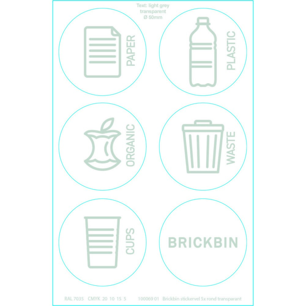 Imagen del producto: Cubo de residuos BRICKBIN con tapa abatible de plástico reciclado, 65 litros, cuadrado, negro/naranja