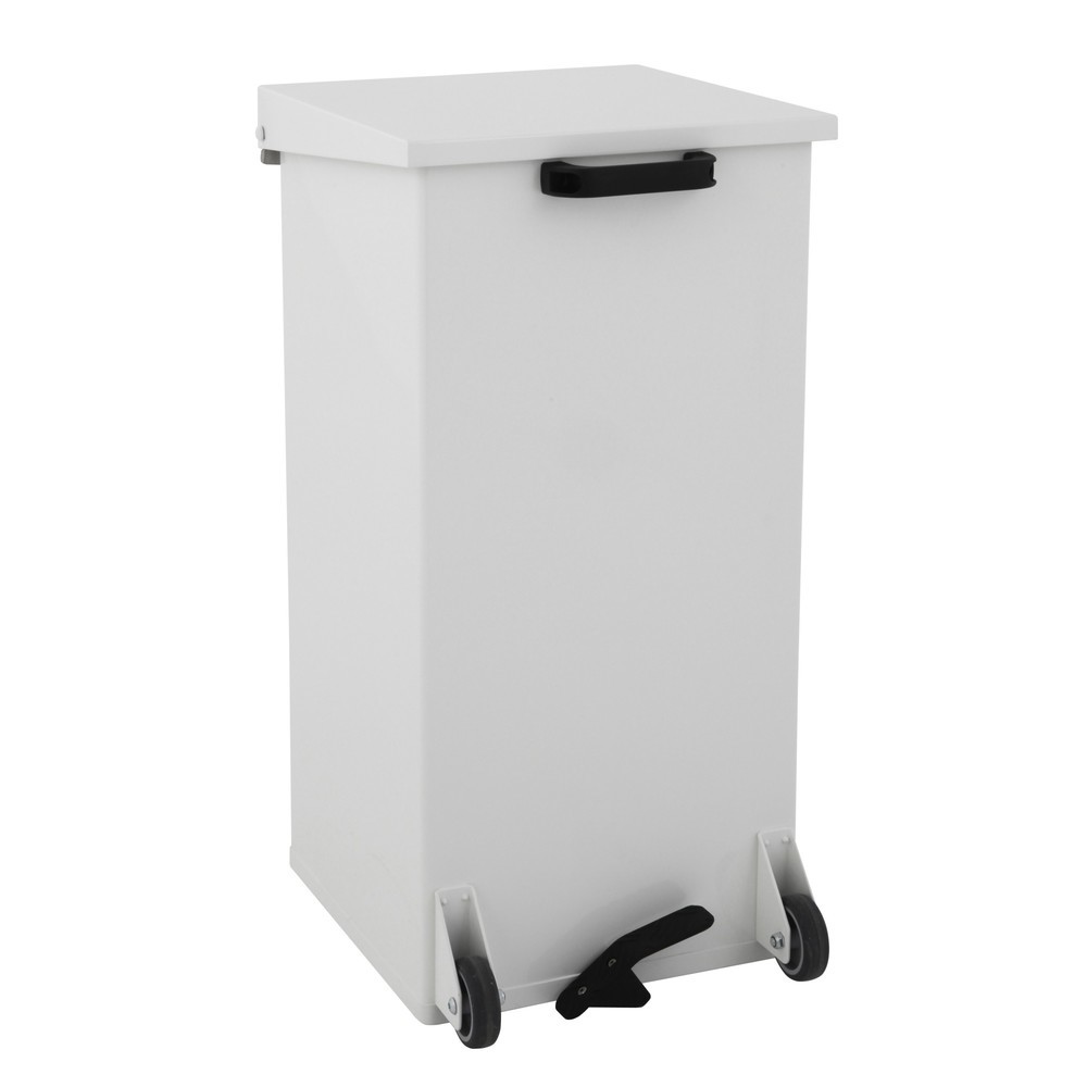 Imagen del producto: Cubo de residuos CARRO con pedal, con ruedas, 110 litros, blanco