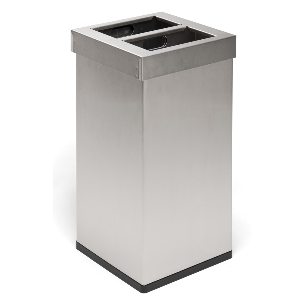 Imagen del producto: Cubo de residuos CARRO Mix, acero inoxidable, 2 x 52,5 l
