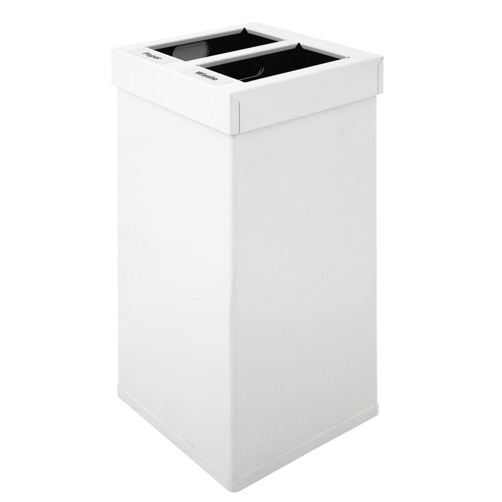 Imagen del producto: Cubo de residuos CARRO Mix, de aluminio, 2 x 25 l, blanco