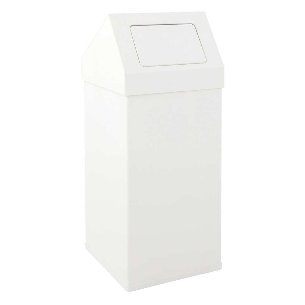 Cubo de residuos CARRO Push, 55 litros, aluminio, blanco Imagen del producto: Cubo de residuos CARRO Push, 55 litros, aluminio, blanco