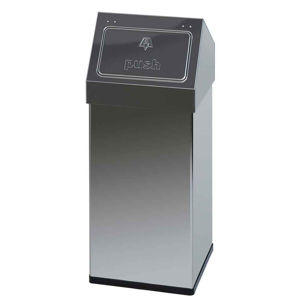 Imagen del producto: Cubo de residuos CARRO Push, 55 litros, acero inoxidable
