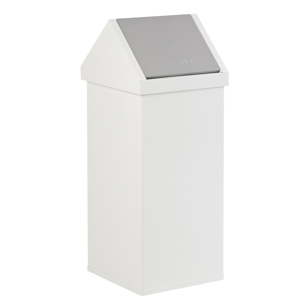 Imagen del producto: Cubo de residuos CARRO Swing, 110 litros, aluminio, blanco