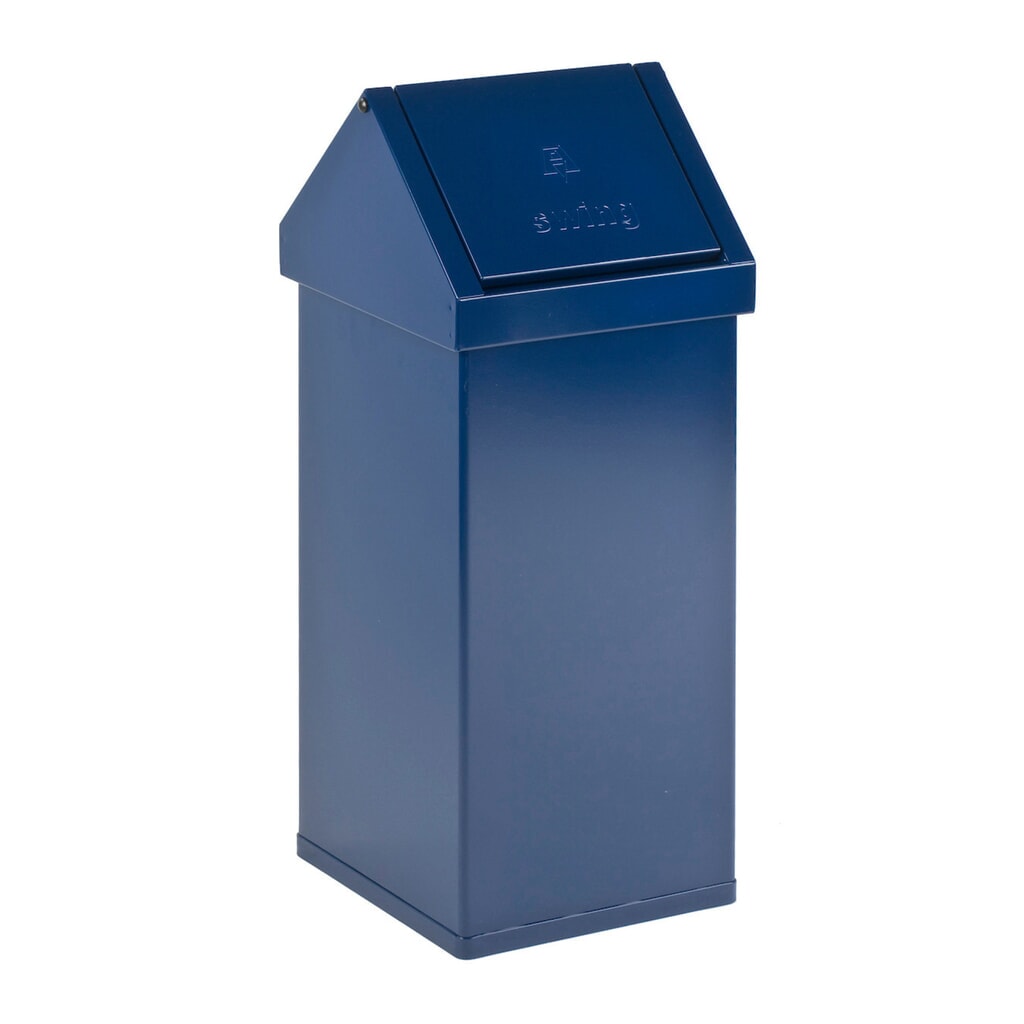 Cubo de residuos CARRO Swing, 55 litros, de aluminio, azul Imagen del producto: Cubo de residuos CARRO Swing, 55 litros, de aluminio, azul
