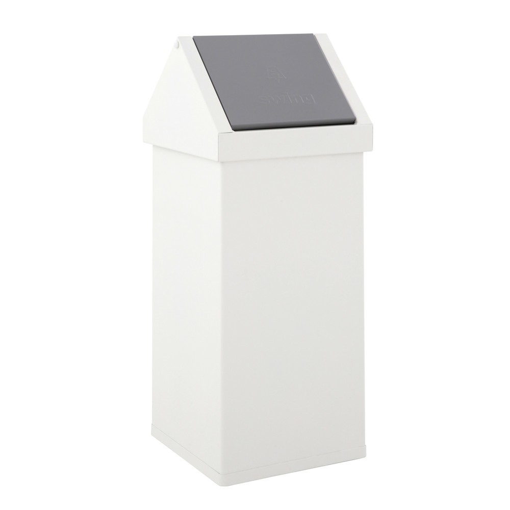 Imagen del producto: Cubo de residuos CARRO Swing, 55 litros, aluminio, blanco