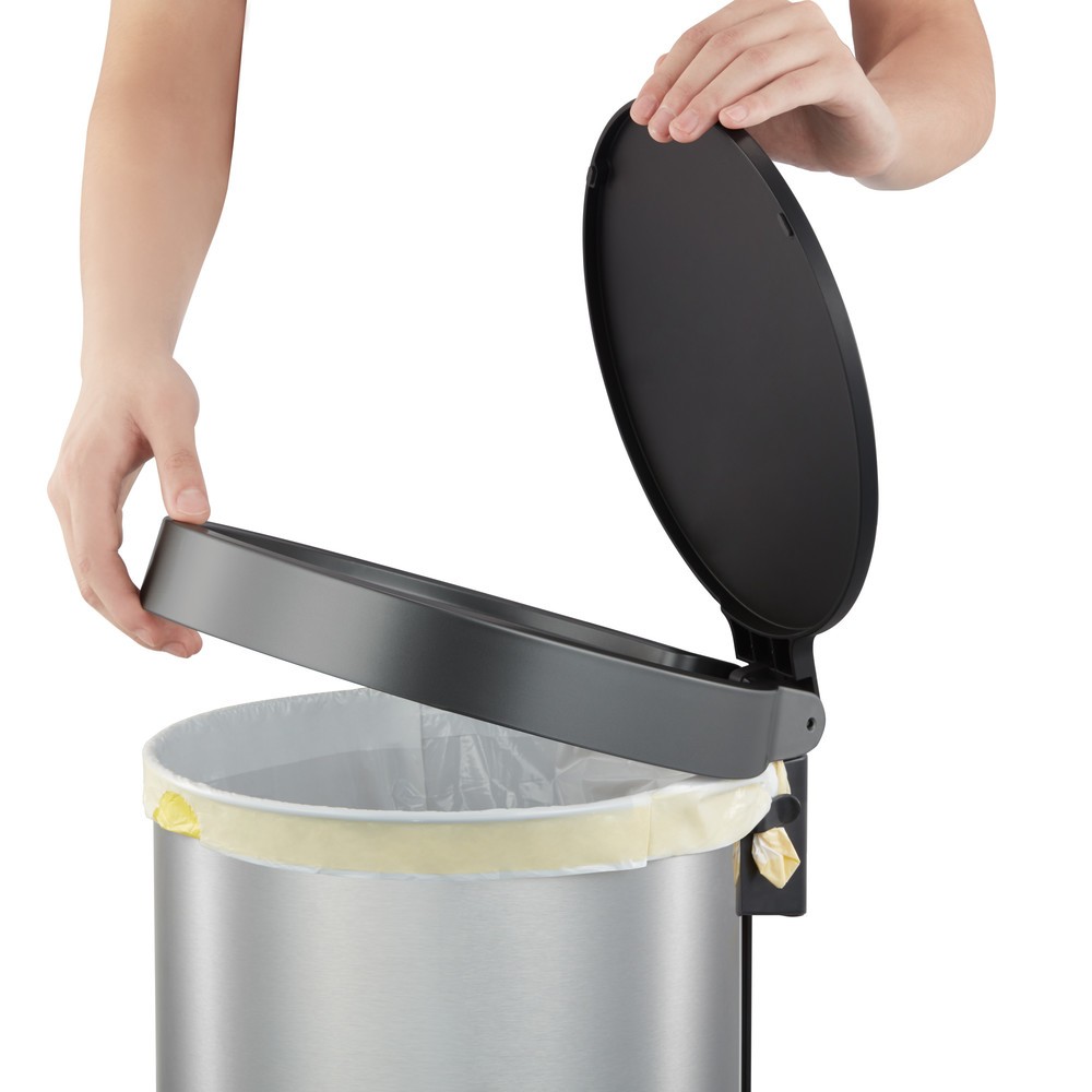 Número de imagen del producto 6: Cubo de residuos con pedal EKO Aria, 35 litros, acero inoxidable satinado