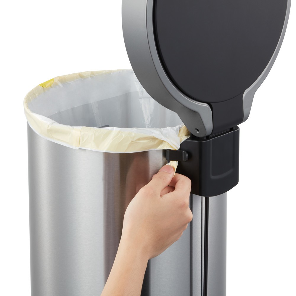 Número de imagen del producto 7: Cubo de residuos con pedal EKO Aria, 35 litros, acero inoxidable satinado