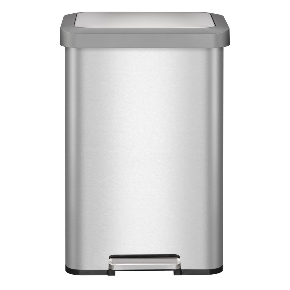 Imagen del producto: Cubo de residuos con pedal EKO Cozy, 45 litros, acero inoxidable mate