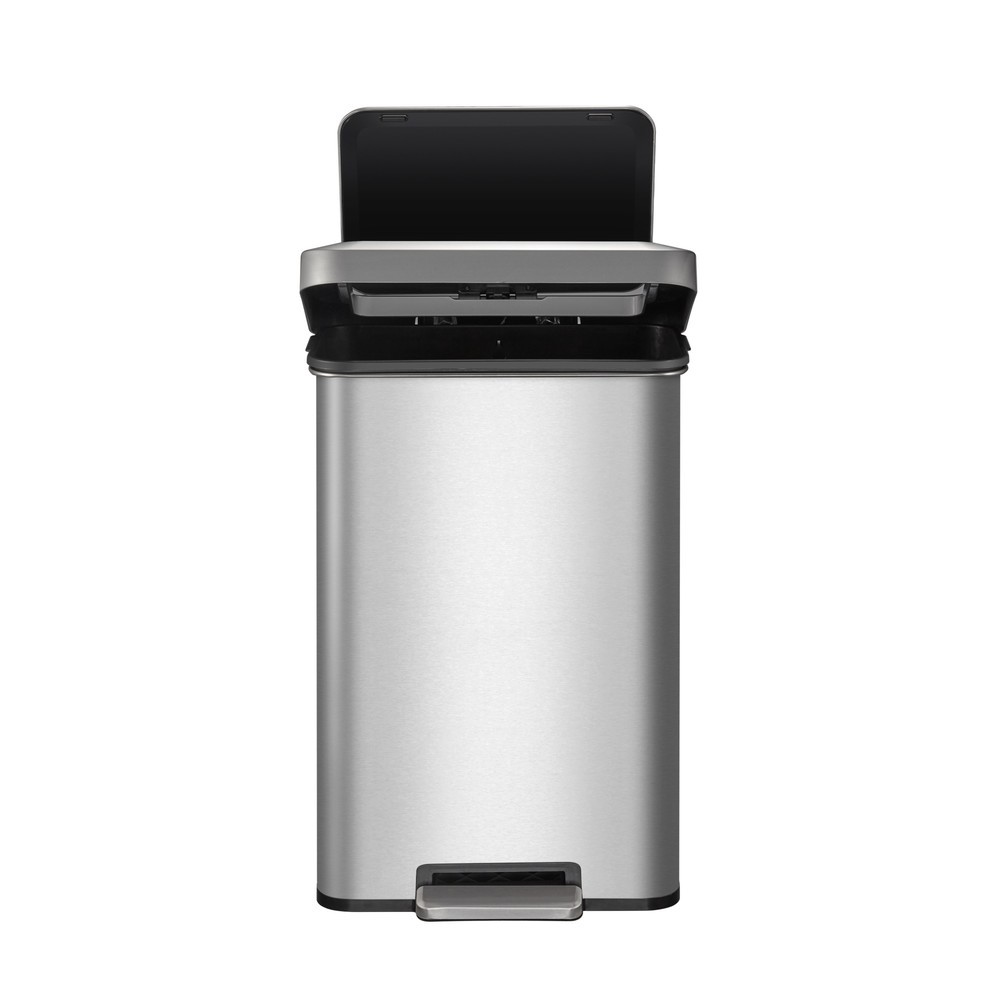 Número de imagen del producto 2: Cubo de residuos con pedal EKO Cozy, 45 litros, acero inoxidable mate