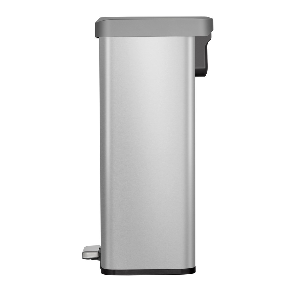 Número de imagen del producto 3: Cubo de residuos con pedal EKO Cozy, 45 litros, acero inoxidable mate
