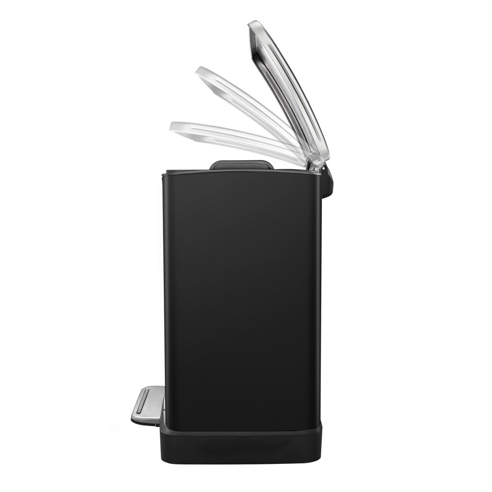 Número de imagen del producto 4: Cubo de residuos con pedal EKO E-Cube, 12 litros, negro