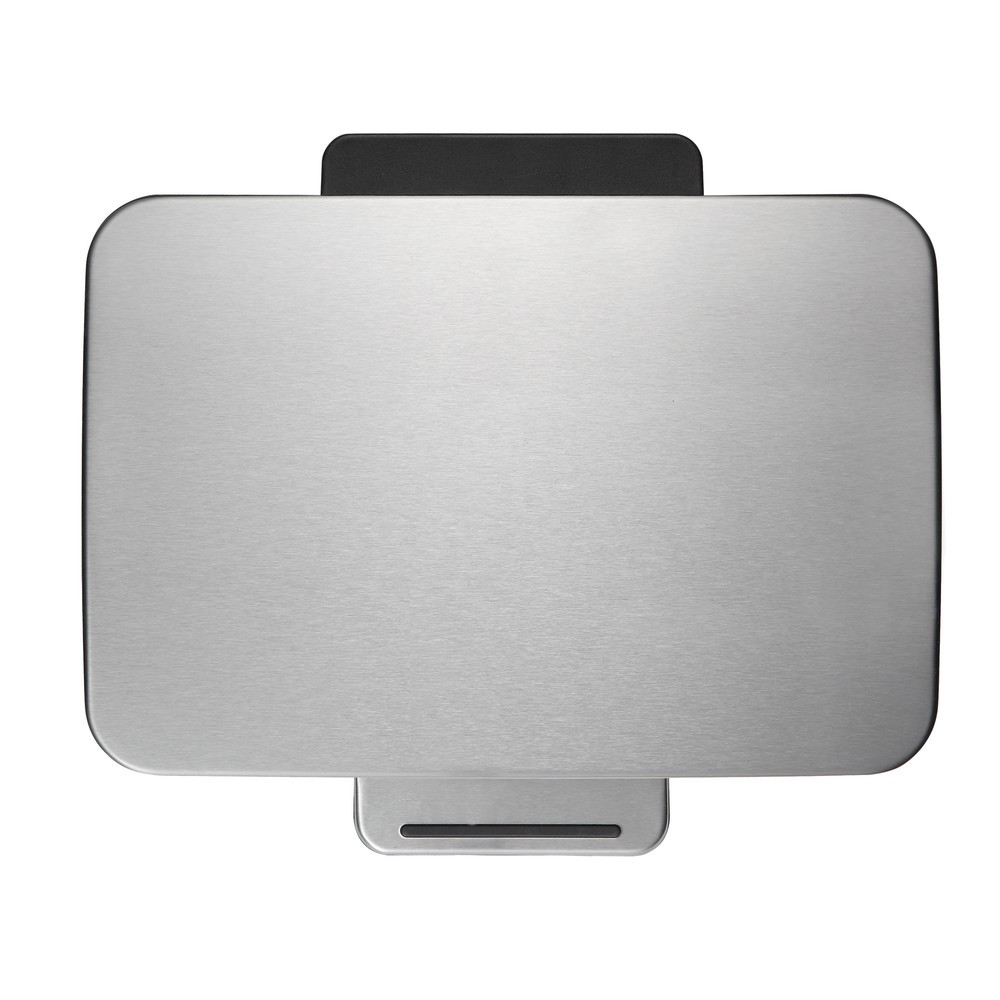 Número de imagen del producto 7: Cubo de residuos con pedal EKO E-Cube, 12 litros, acero inoxidable mate