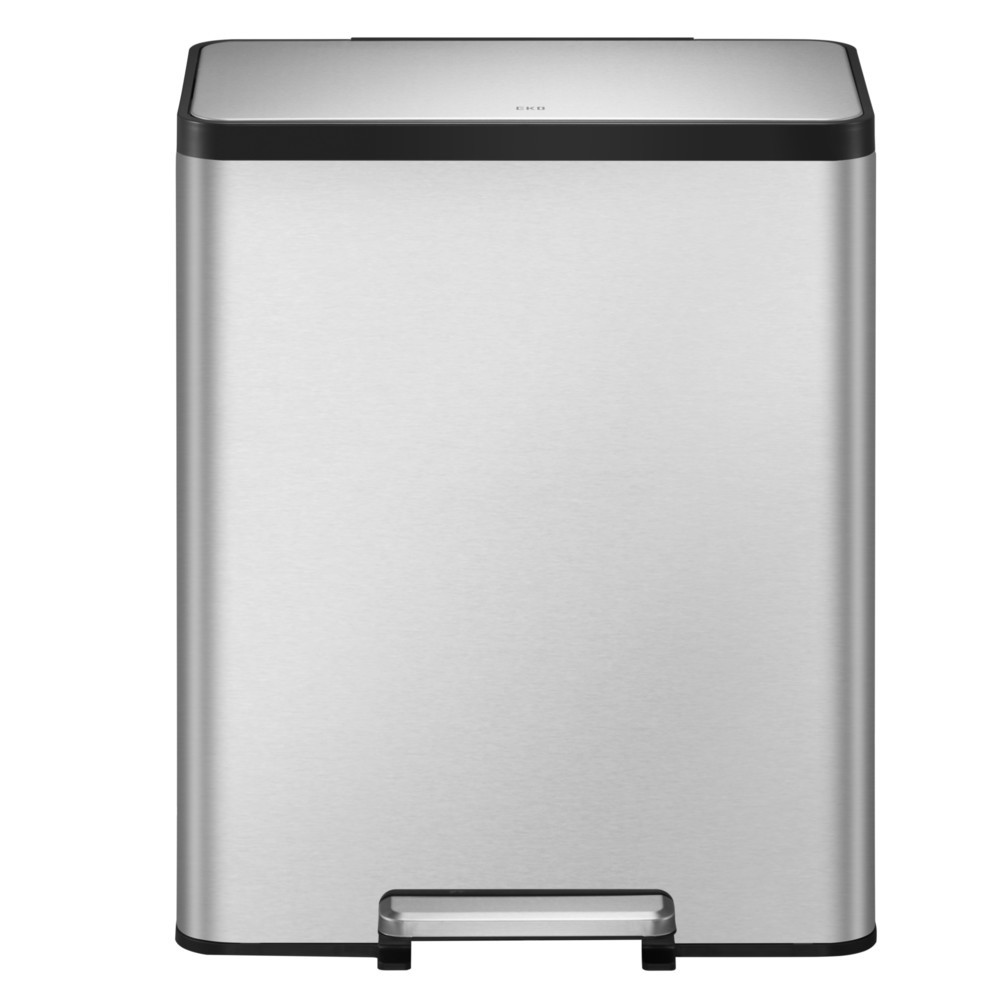 Número de imagen del producto 4: Cubo de residuos con pedal EKO Ecocasa 2, 2 x 30 litros, acero inoxidable mate