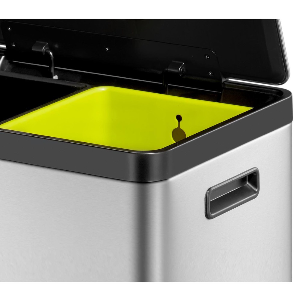 Número de imagen del producto 7: Cubo de residuos con pedal EKO Ecocasa 2, 2 x 30 litros, acero inoxidable mate