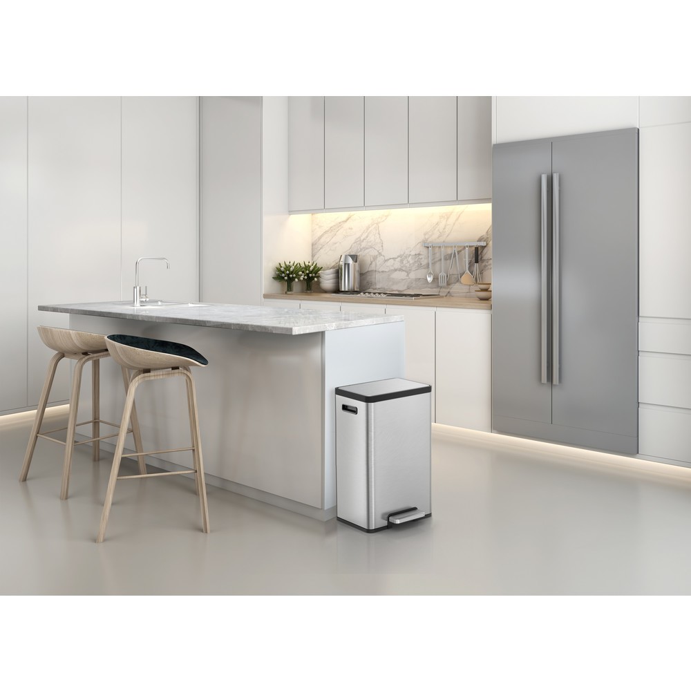 Número de imagen del producto 6: Cubo de residuos con pedal EKO Ecocasa 2, 30 litros, acero inoxidable mate