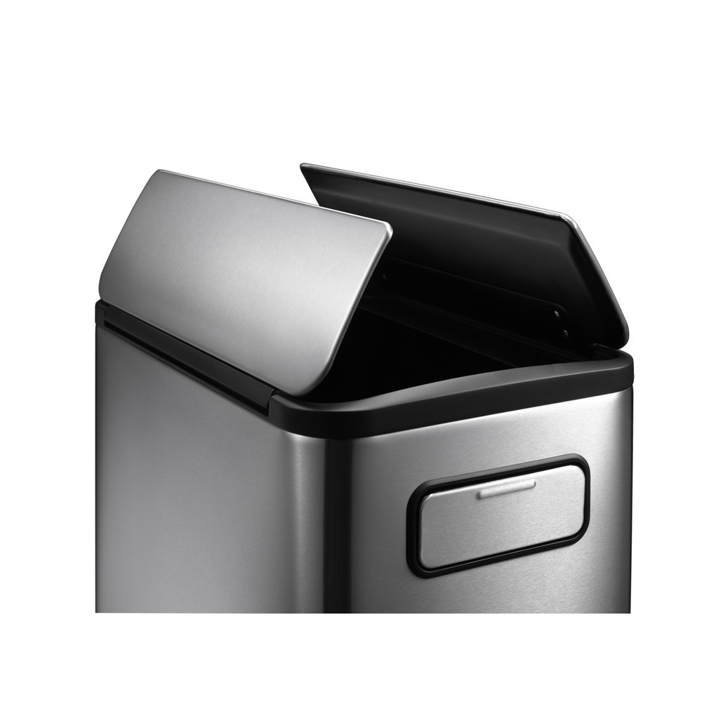 Número de imagen del producto 2: Cubo de residuos con pedal EKO Ecofly, 2 x 20 litros, acero inoxidable mate