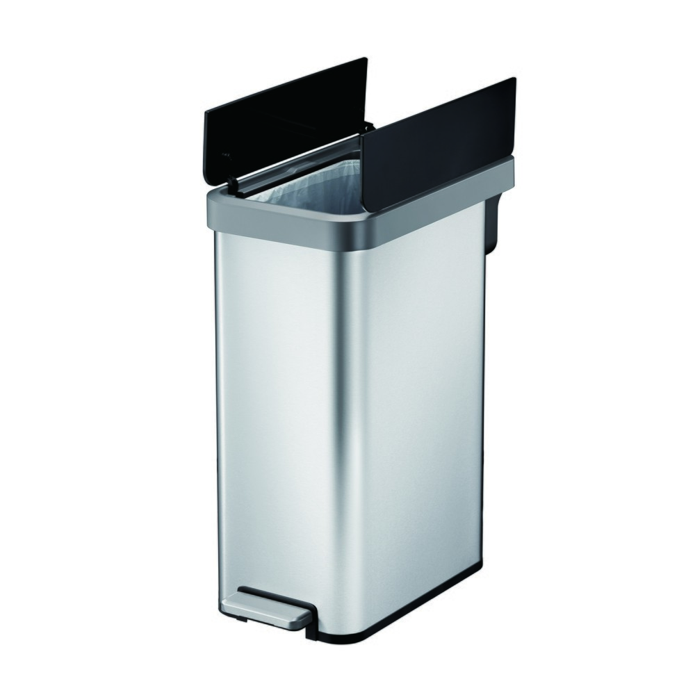 Número de imagen del producto 3: Cubo de residuos con pedal EKO Ecofly II, 45 litros, acero inoxidable mate
