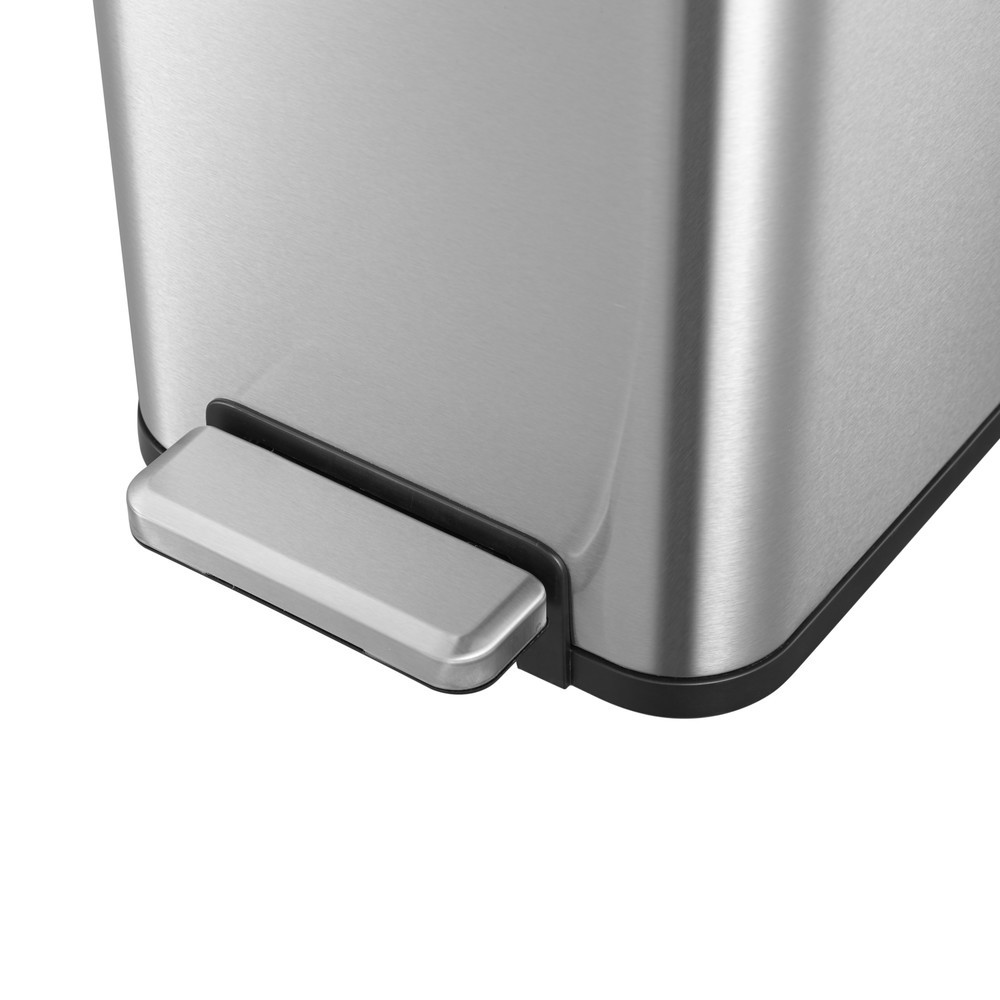 Número de imagen del producto 7: Cubo de residuos con pedal EKO Ecofly II, 45 litros, acero inoxidable mate