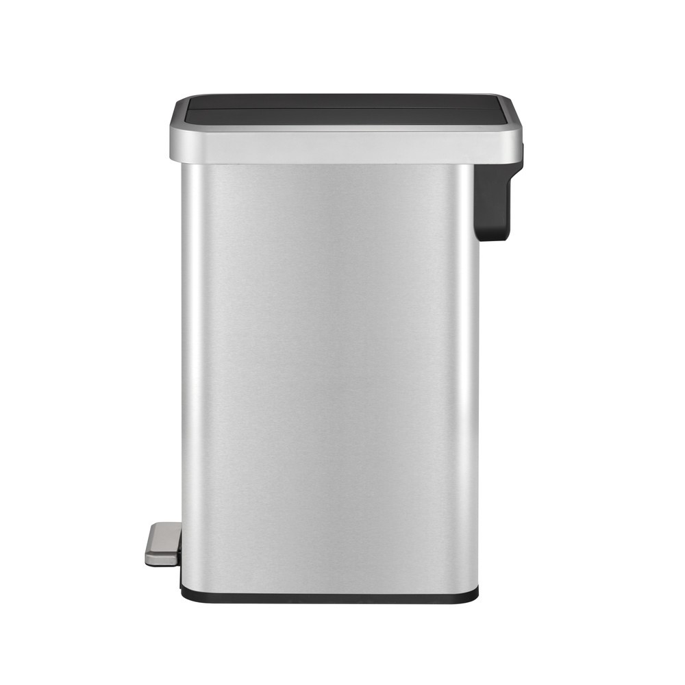 Número de imagen del producto 8: Cubo de residuos con pedal EKO Ecofly II, 45 litros, acero inoxidable mate