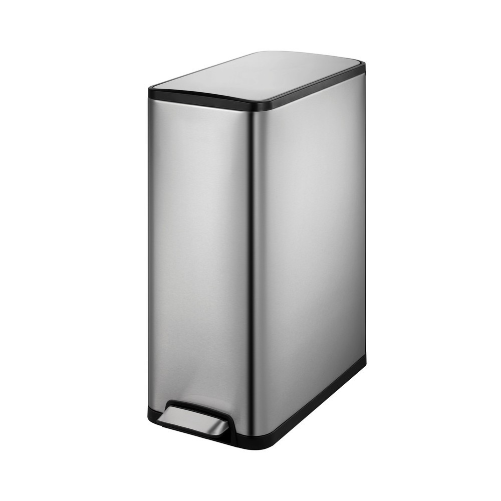 Imagen del producto: Cubo de residuos con pedal EKO Ecoslim, 45 litros, acero inoxidable mate