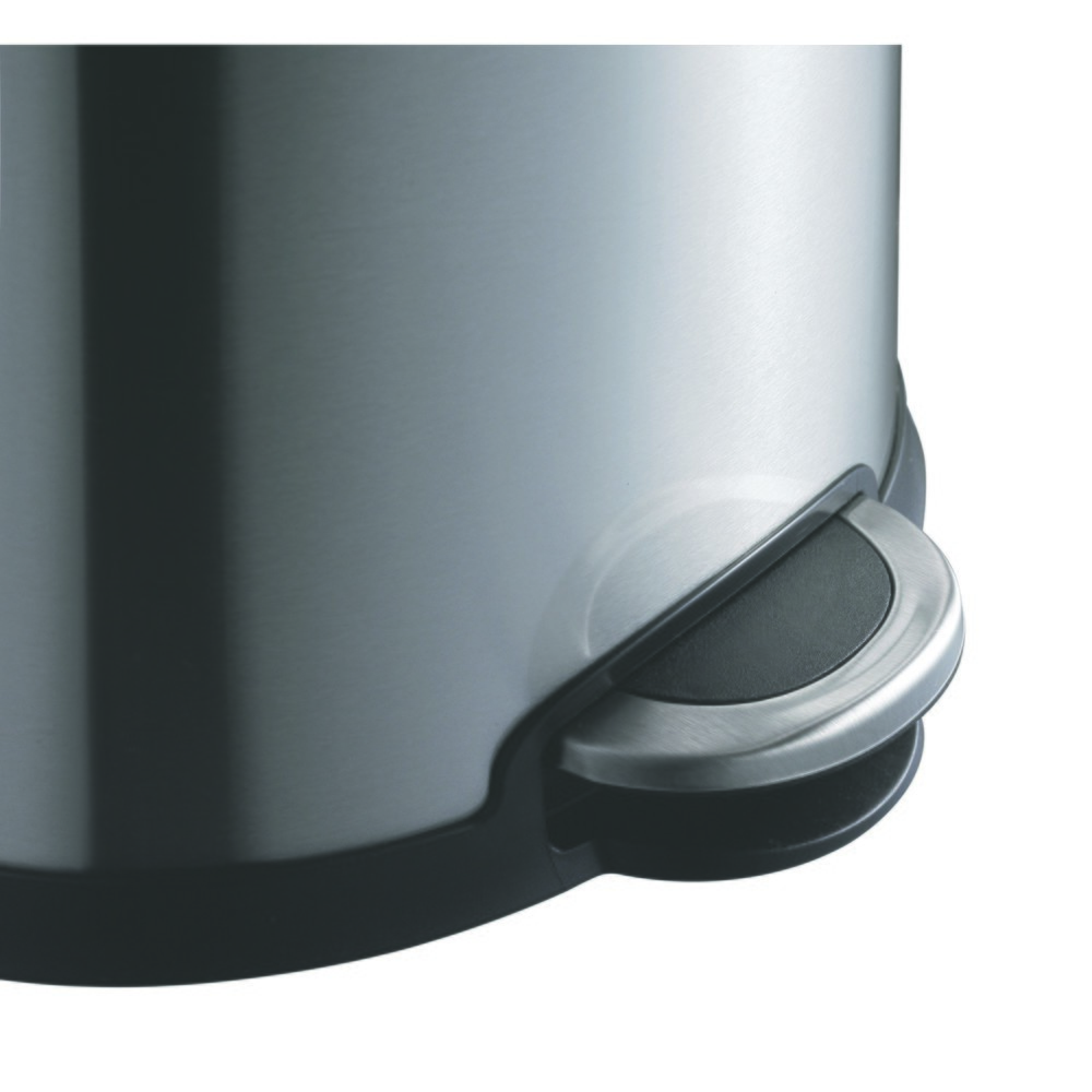Número de imagen del producto 2: Cubo de residuos con pedal EKO Ellipse, 30 litros, acero inoxidable mate