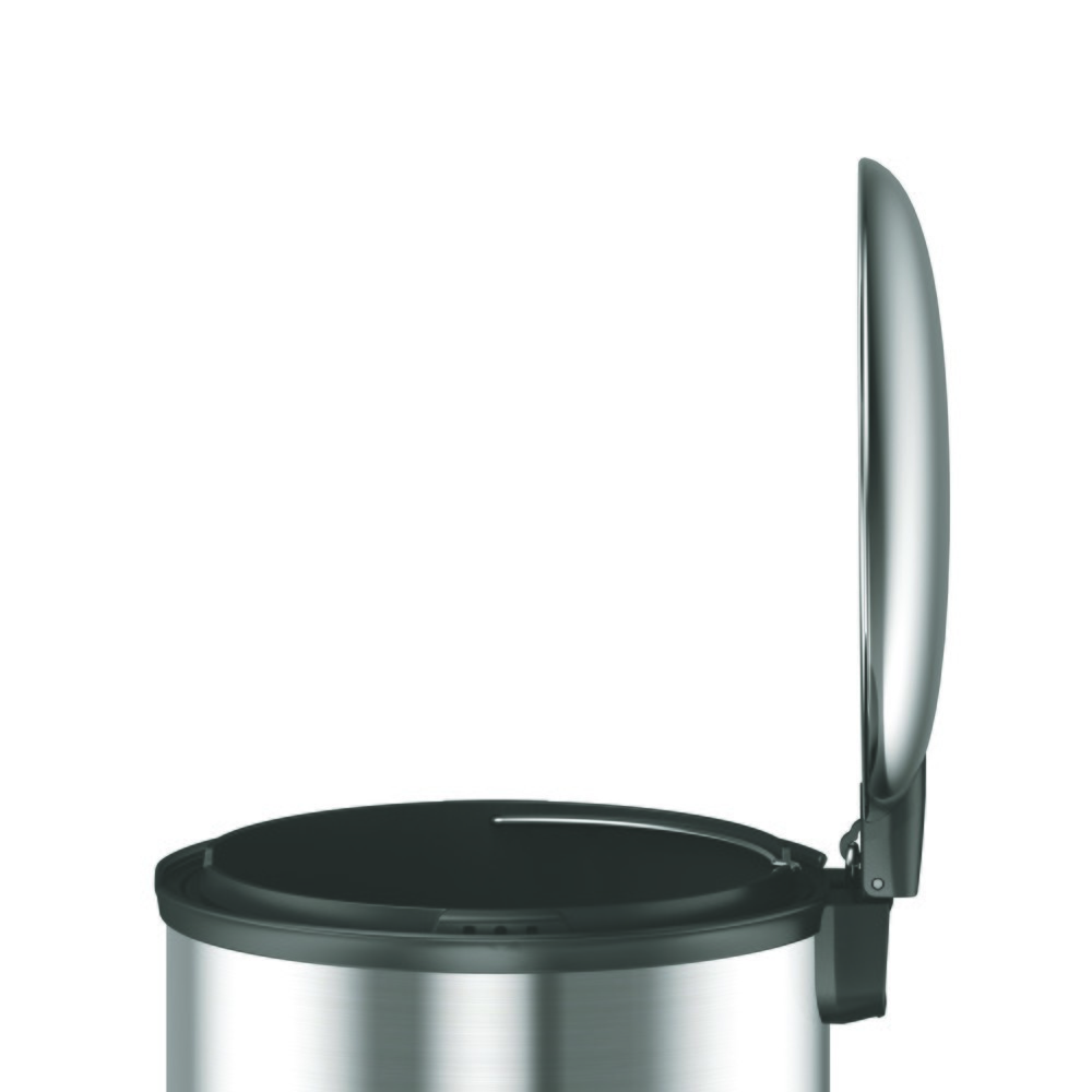 Número de imagen del producto 3: Cubo de residuos con pedal EKO Ellipse, 30 litros, acero inoxidable mate