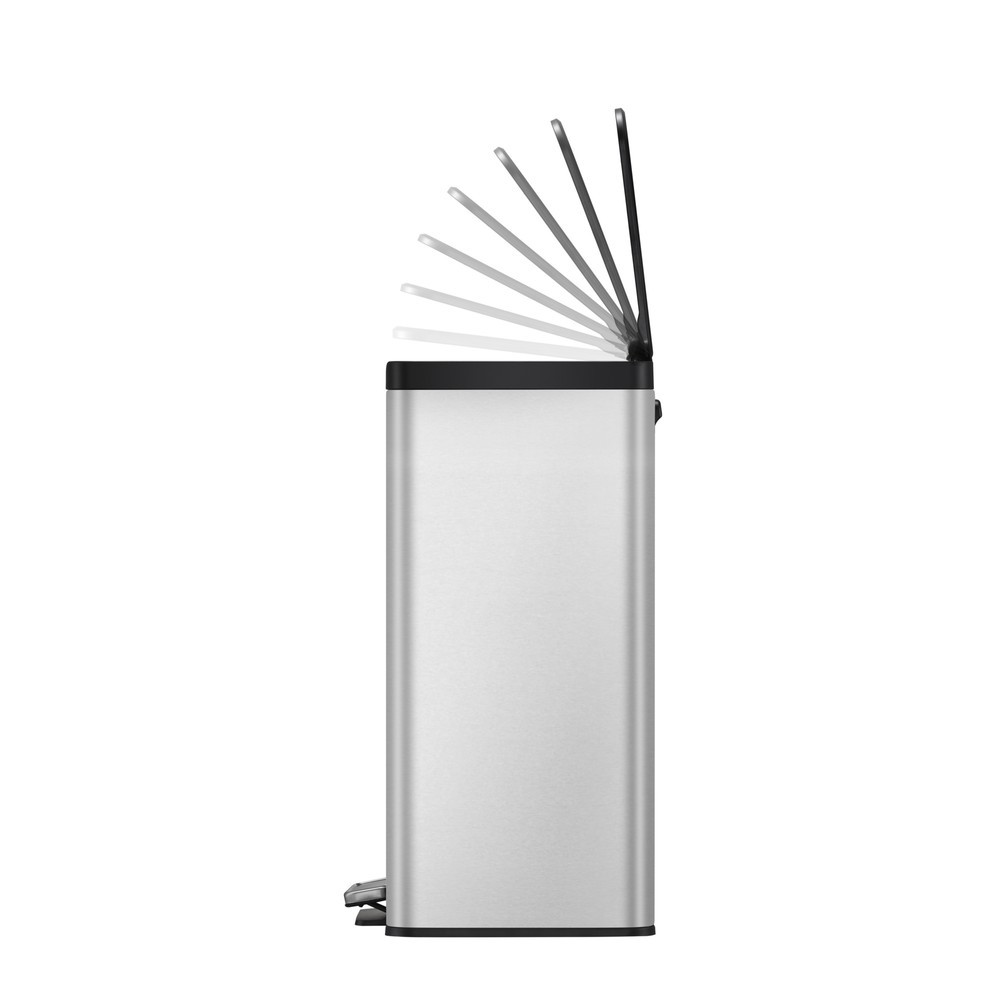 Número de imagen del producto 4: Cubo de residuos con pedal EKO Essential, 2 x 20 litros, acero inoxidable satinado