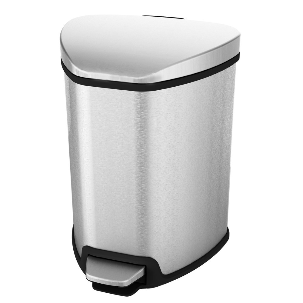Imagen del producto: Cubo de residuos con pedal EKO Grace, 5 litros, acero inoxidable satinado