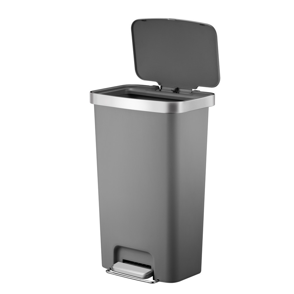 Número de imagen del producto 2: Cubo de residuos con pedal EKO Hana, 45 litros, gris
